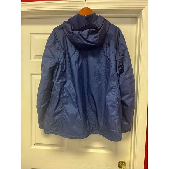 L.L. Bean Mens Blue Trail Model Hooded Fleece Lined Rain Jacket sz XL EUC - Picture 11 of 11